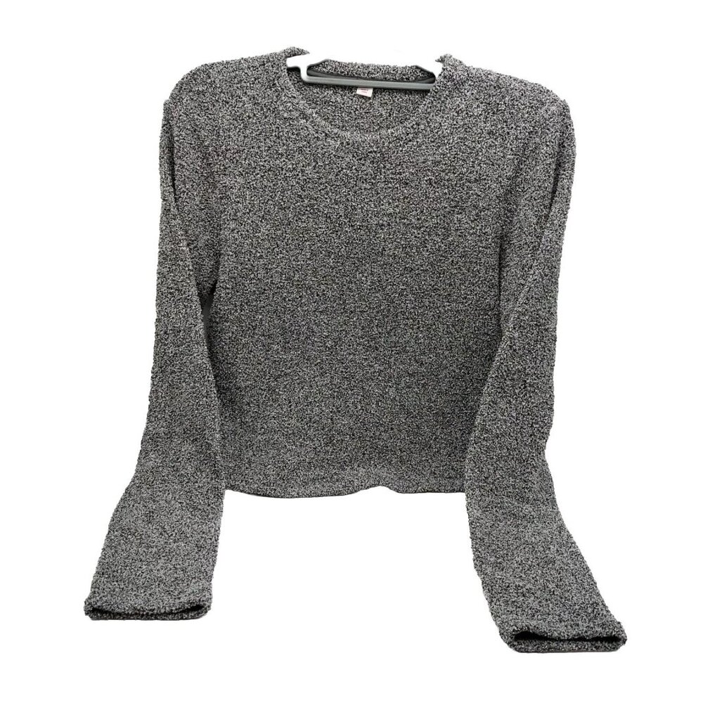 Yitty Women Gray Pullover Sweater Size XL Crop
